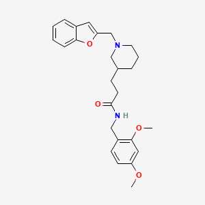 molecular formula C26H32N2O4 B4527330 3-[1-(1-benzofuran-2-ylmethyl)-3-piperidinyl]-N-(2,4-dimethoxybenzyl)propanamide 