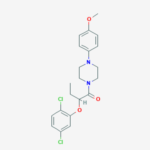 molecular formula C21H24Cl2N2O3 B452734 2-(2,5-Dichlorophenoxy)-1-[4-(4-methoxyphenyl)piperazin-1-yl]butan-1-one 