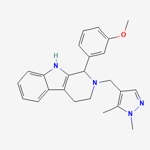 2-[(1,5-dimethyl-1H-pyrazol-4-yl)methyl]-1-(3-methoxyphenyl)-2,3,4,9-tetrahydro-1H-beta-carboline