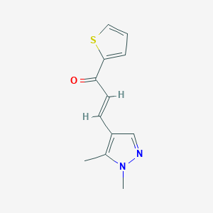 molecular formula C12H12N2OS B452735 3-(1,5-dimethyl-1H-pyrazol-4-yl)-1-(2-thienyl)-2-propen-1-one CAS No. 512807-39-5