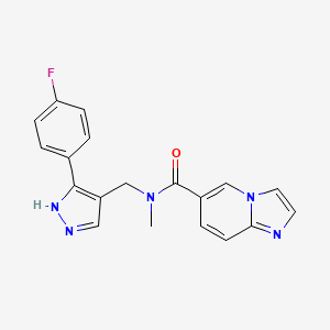 N-{[5-(4-fluorophenyl)-1H-pyrazol-4-yl]methyl}-N-methylimidazo[1,2-a]pyridine-6-carboxamide