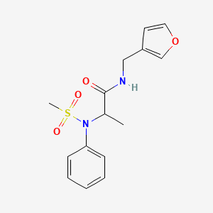 N-(3-furylmethyl)-2-[(methylsulfonyl)(phenyl)amino]propanamide