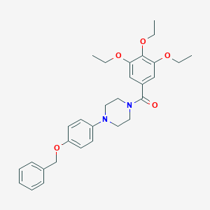 1-[4-(Benzyloxy)phenyl]-4-(3,4,5-triethoxybenzoyl)piperazine