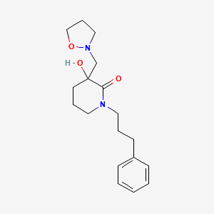 3-Hydroxy-3-(1,2-oxazolidin-2-ylmethyl)-1-(3-phenylpropyl)piperidin-2-one