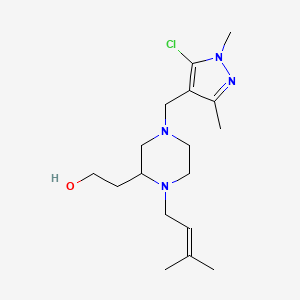 2-[4-[(5-chloro-1,3-dimethyl-1H-pyrazol-4-yl)methyl]-1-(3-methyl-2-buten-1-yl)-2-piperazinyl]ethanol