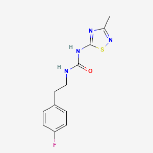 molecular formula C12H13FN4OS B4527425 N-[2-(4-fluorophenyl)ethyl]-N'-(3-methyl-1,2,4-thiadiazol-5-yl)urea 