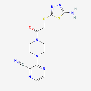 3-(4-{[(5-amino-1,3,4-thiadiazol-2-yl)thio]acetyl}piperazin-1-yl)pyrazine-2-carbonitrile