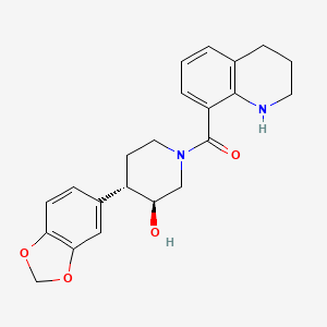 (3S*,4S*)-4-(1,3-benzodioxol-5-yl)-1-(1,2,3,4-tetrahydroquinolin-8-ylcarbonyl)piperidin-3-ol