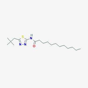 N-[5-(2,2-dimethylpropyl)-1,3,4-thiadiazol-2-yl]dodecanamide