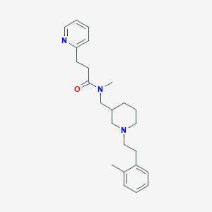 N-methyl-N-({1-[2-(2-methylphenyl)ethyl]-3-piperidinyl}methyl)-3-(2-pyridinyl)propanamide