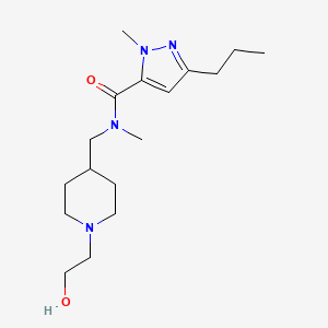 N-{[1-(2-hydroxyethyl)-4-piperidinyl]methyl}-N,1-dimethyl-3-propyl-1H-pyrazole-5-carboxamide