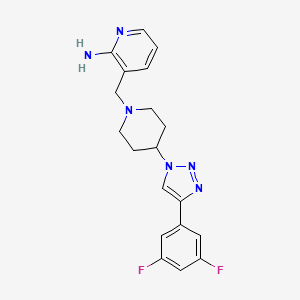 molecular formula C19H20F2N6 B4527491 3-({4-[4-(3,5-difluorophenyl)-1H-1,2,3-triazol-1-yl]-1-piperidinyl}methyl)-2-pyridinamine bis(trifluoroacetate) 