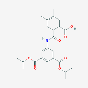 molecular formula C24H31NO7 B452750 6-{[3,5-Bis(isopropoxycarbonyl)anilino]carbonyl}-3,4-dimethyl-3-cyclohexene-1-carboxylic acid 