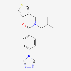 molecular formula C18H20N4OS B4527501 N-isobutyl-N-(3-thienylmethyl)-4-(4H-1,2,4-triazol-4-yl)benzamide 