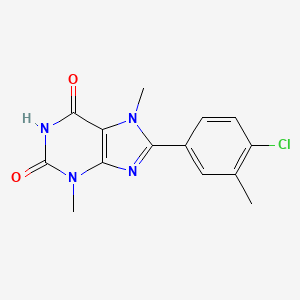 8-(4-chloro-3-methylphenyl)-3,7-dimethyl-3,7-dihydro-1H-purine-2,6-dione