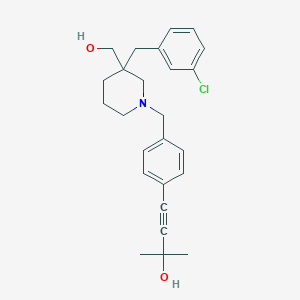 molecular formula C25H30ClNO2 B4527533 4-(4-{[3-(3-chlorobenzyl)-3-(hydroxymethyl)-1-piperidinyl]methyl}phenyl)-2-methyl-3-butyn-2-ol 