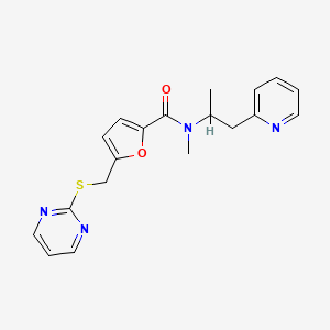 N-methyl-N-(1-methyl-2-pyridin-2-ylethyl)-5-[(pyrimidin-2-ylthio)methyl]-2-furamide