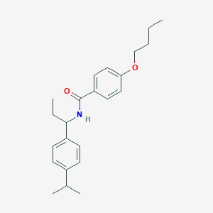 molecular formula C23H31NO2 B452755 4-butoxy-N-[1-(4-isopropylphenyl)propyl]benzamide 