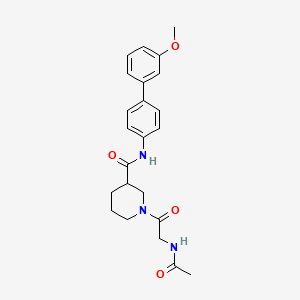 1-(2-acetamidoacetyl)-N-[4-(3-methoxyphenyl)phenyl]piperidine-3-carboxamide