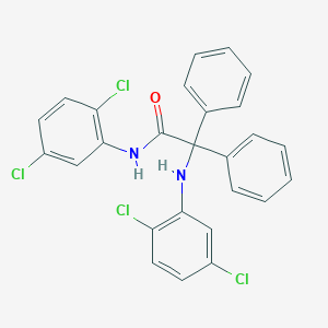 molecular formula C26H18Cl4N2O B452759 2-(2,5-dichloroanilino)-N-(2,5-dichlorophenyl)-2,2-diphenylacetamide 