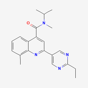 molecular formula C21H24N4O B4527596 2-(2-ethylpyrimidin-5-yl)-N-isopropyl-N,8-dimethylquinoline-4-carboxamide 