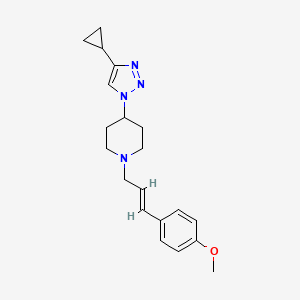 4-(4-cyclopropyl-1H-1,2,3-triazol-1-yl)-1-[(2E)-3-(4-methoxyphenyl)prop-2-en-1-yl]piperidine