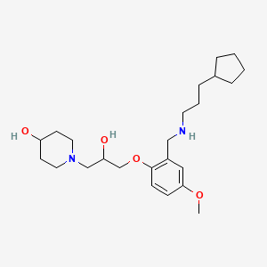 molecular formula C24H40N2O4 B4527609 1-[3-(2-{[(3-cyclopentylpropyl)amino]methyl}-4-methoxyphenoxy)-2-hydroxypropyl]-4-piperidinol 