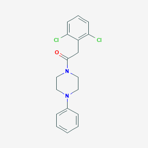 molecular formula C18H18Cl2N2O B452761 1-[(2,6-Dichlorophenyl)acetyl]-4-phenylpiperazine 