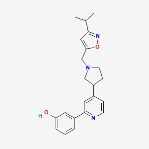 3-(4-{1-[(3-isopropylisoxazol-5-yl)methyl]pyrrolidin-3-yl}pyridin-2-yl)phenol