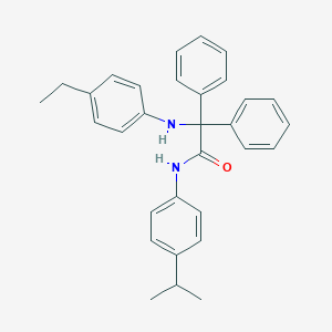 molecular formula C31H32N2O B452762 2-(4-ethylanilino)-N-(4-isopropylphenyl)-2,2-diphenylacetamide 