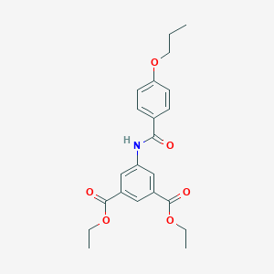molecular formula C22H25NO6 B452765 Diethyl 5-[(4-propoxybenzoyl)amino]isophthalate 