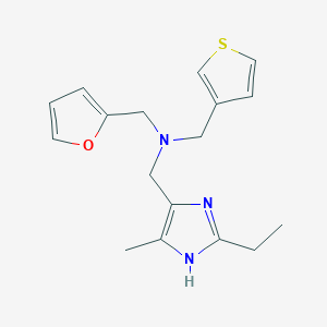 1-(2-ethyl-4-methyl-1H-imidazol-5-yl)-N-(2-furylmethyl)-N-(3-thienylmethyl)methanamine