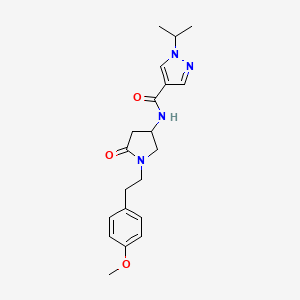 molecular formula C20H26N4O3 B4527691 1-isopropyl-N-{1-[2-(4-methoxyphenyl)ethyl]-5-oxo-3-pyrrolidinyl}-1H-pyrazole-4-carboxamide 