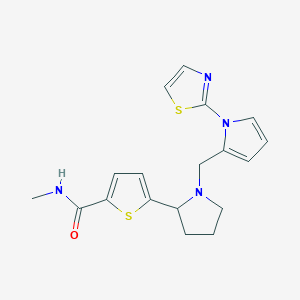 molecular formula C18H20N4OS2 B4527700 N-methyl-5-[1-[[1-(1,3-thiazol-2-yl)pyrrol-2-yl]methyl]pyrrolidin-2-yl]thiophene-2-carboxamide 