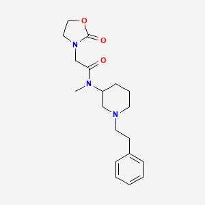 N-methyl-2-(2-oxo-1,3-oxazolidin-3-yl)-N-[1-(2-phenylethyl)piperidin-3-yl]acetamide