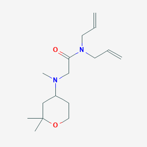 molecular formula C16H28N2O2 B4527711 N,N-diallyl-2-[(2,2-dimethyltetrahydro-2H-pyran-4-yl)(methyl)amino]acetamide 