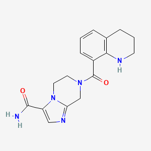 7-(1,2,3,4-tetrahydroquinolin-8-ylcarbonyl)-5,6,7,8-tetrahydroimidazo[1,2-a]pyrazine-3-carboxamide