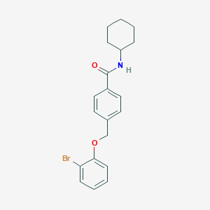 molecular formula C20H22BrNO2 B452772 4-[(2-bromophenoxy)methyl]-N-cyclohexylbenzamide 