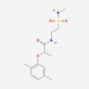 molecular formula C14H22N2O4S B4527722 2-(2,5-dimethylphenoxy)-N-{2-[(methylamino)sulfonyl]ethyl}propanamide 