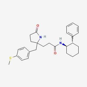 3-{2-[4-(methylthio)benzyl]-5-oxo-2-pyrrolidinyl}-N-[(1R*,2S*)-2-phenylcyclohexyl]propanamide