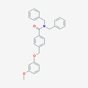 molecular formula C29H27NO3 B452773 N,N-dibenzyl-4-[(3-methoxyphenoxy)methyl]benzamide 