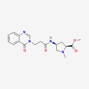 molecular formula C18H22N4O4 B4527732 methyl (2S,4S)-1-methyl-4-{[3-(4-oxoquinazolin-3(4H)-yl)propanoyl]amino}pyrrolidine-2-carboxylate 