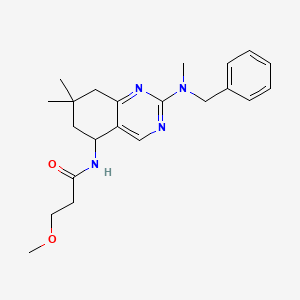 molecular formula C22H30N4O2 B4527738 N-{2-[benzyl(methyl)amino]-7,7-dimethyl-5,6,7,8-tetrahydro-5-quinazolinyl}-3-methoxypropanamide 