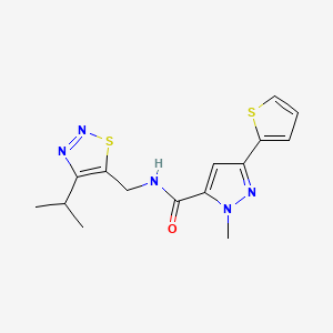 N-[(4-isopropyl-1,2,3-thiadiazol-5-yl)methyl]-1-methyl-3-(2-thienyl)-1H-pyrazole-5-carboxamide