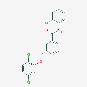 molecular formula C20H14Cl3NO2 B452775 N-(2-chlorophenyl)-3-[(2,5-dichlorophenoxy)methyl]benzamide 