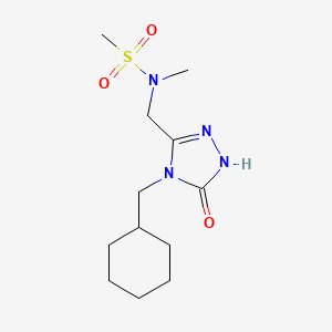 molecular formula C12H22N4O3S B4527755 N-{[4-(cyclohexylmethyl)-5-oxo-4,5-dihydro-1H-1,2,4-triazol-3-yl]methyl}-N-methylmethanesulfonamide 