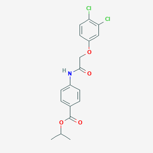 molecular formula C18H17Cl2NO4 B452776 Isopropyl 4-{[(3,4-dichlorophenoxy)acetyl]amino}benzoate 