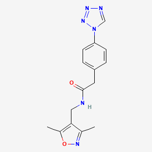 molecular formula C15H16N6O2 B4527760 N-[(3,5-dimethyl-1,2-oxazol-4-yl)methyl]-2-[4-(tetrazol-1-yl)phenyl]acetamide 