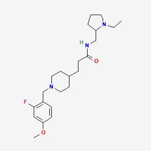 N-[(1-ethyl-2-pyrrolidinyl)methyl]-3-[1-(2-fluoro-4-methoxybenzyl)-4-piperidinyl]propanamide