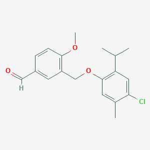 3-((4-Chloro-2-isopropyl-5-methylphenoxy)methyl)-4-methoxybenzaldehyde